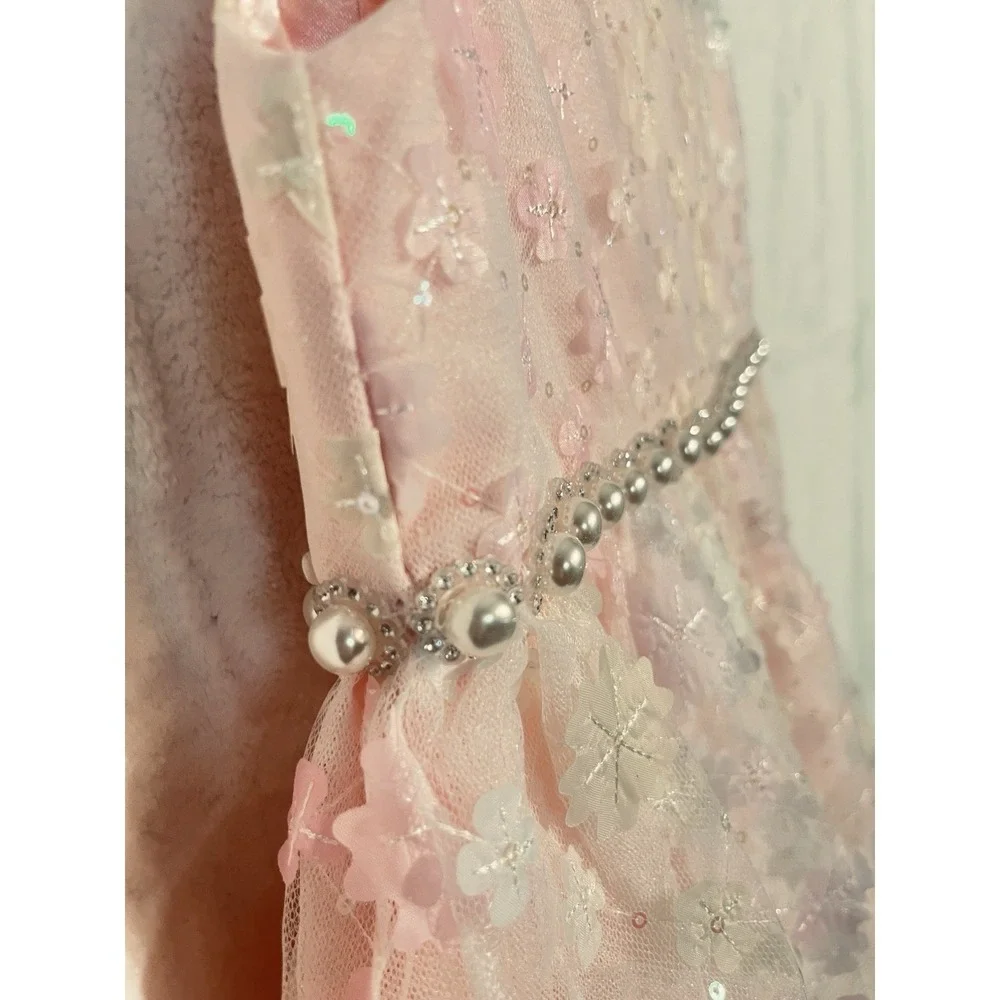 Toddler Girls American Princess Dress Size 4 Blush Ivory Flower Girl NWT